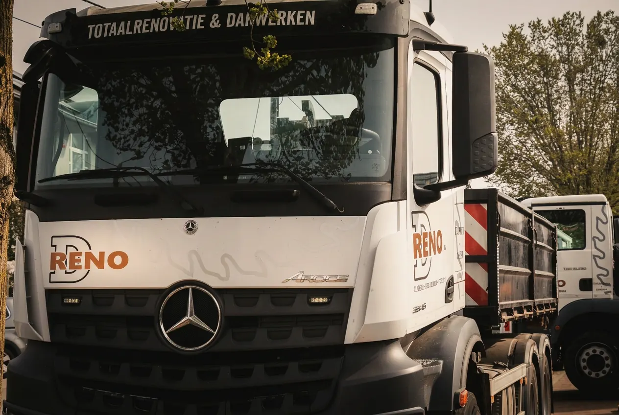 Mercedes Arocs van D-RENO - detail van professionele uitrusting