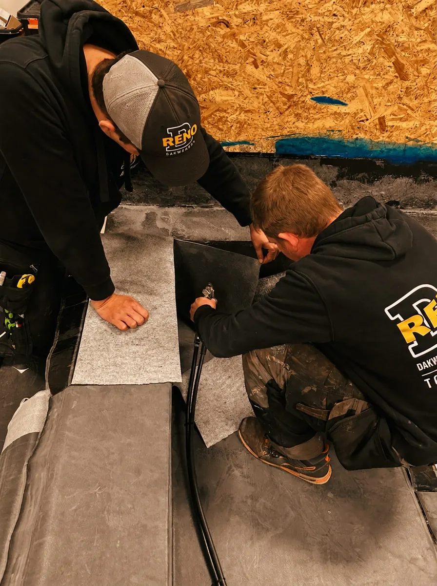 D-RENO dakwerkers tijdens een EPDM Master Roofer opleiding