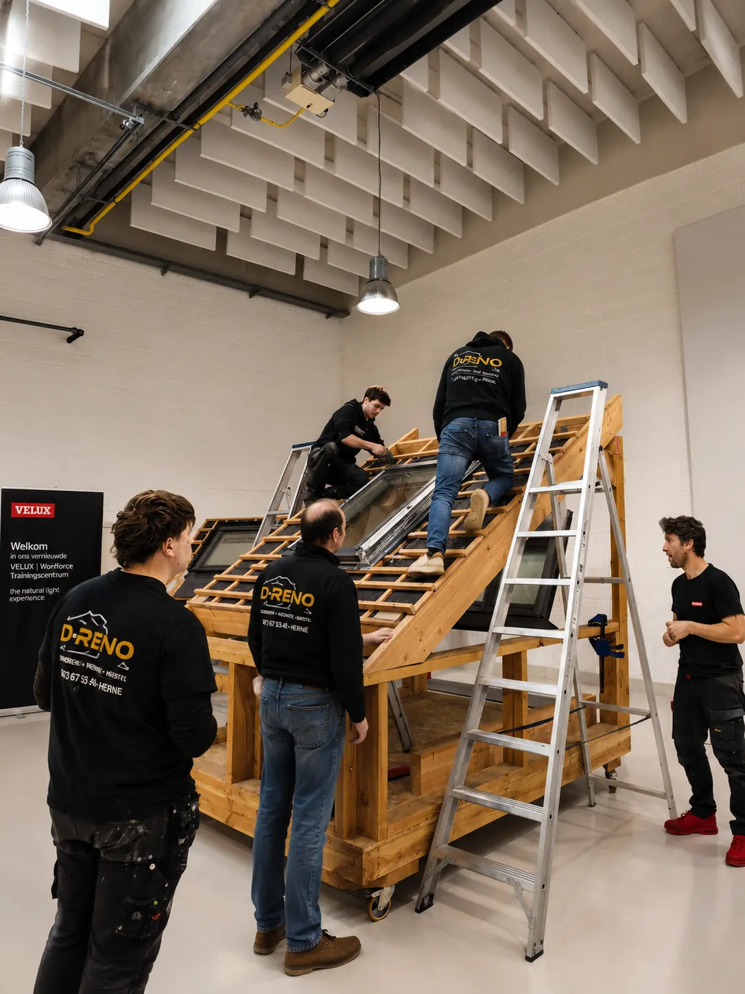 D-RENO team tijdens een VELUX opleiding