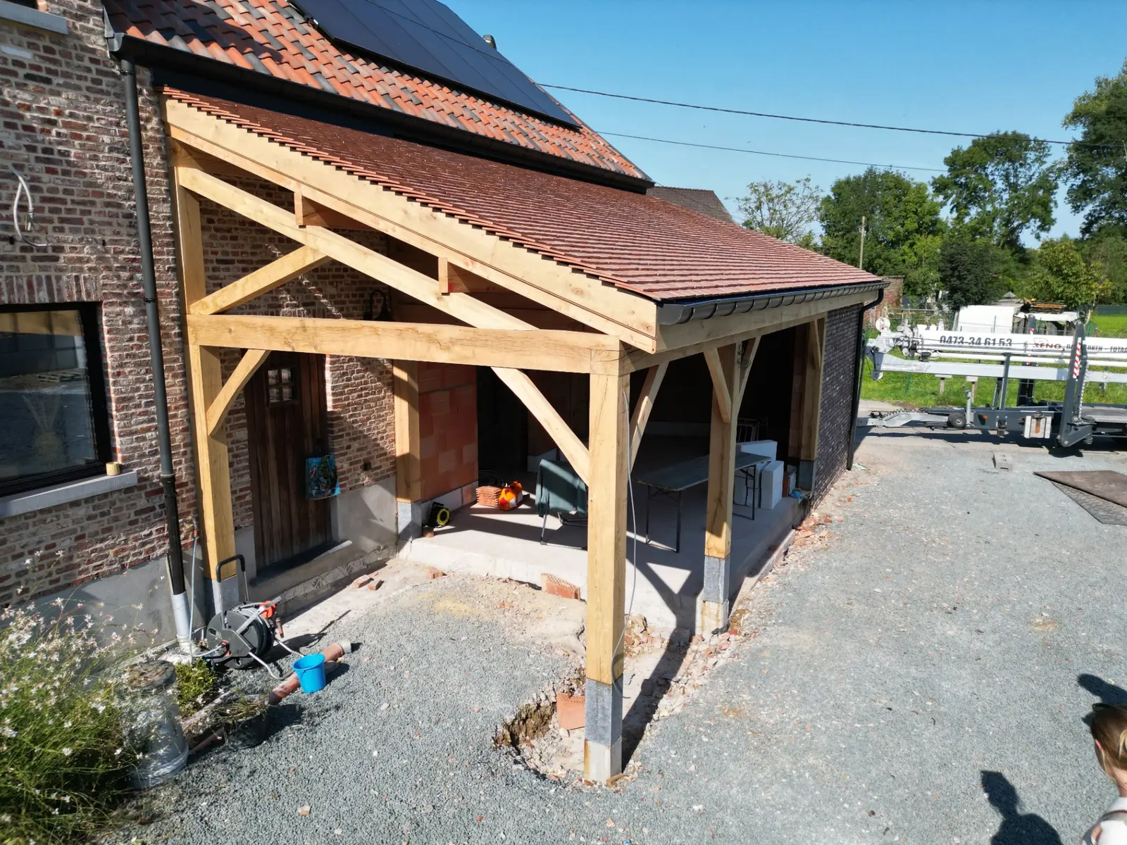 Eiken bijgebouw op maat — Pajottegem