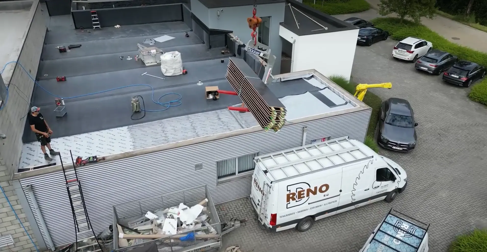 Werfbeeld van B2B plat dak renovatie voor Promation